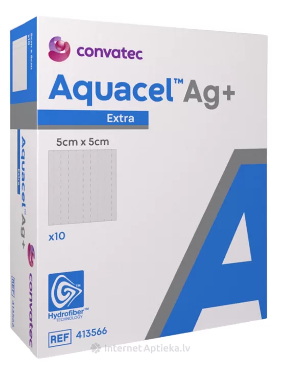 Pārsējs Aquacel Ag+ Extra 5x5cm N1
